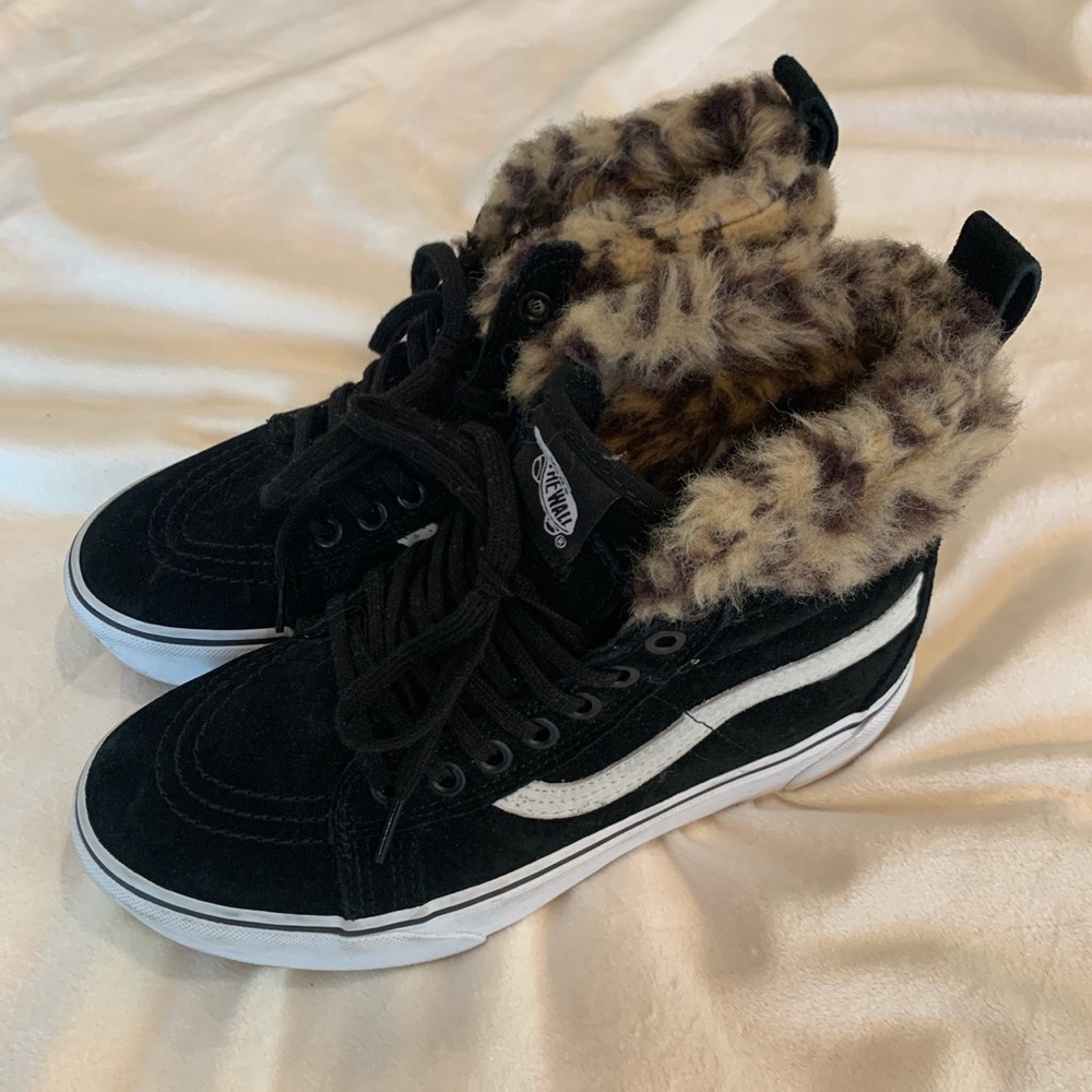 Cheetah Lined Platform Vans